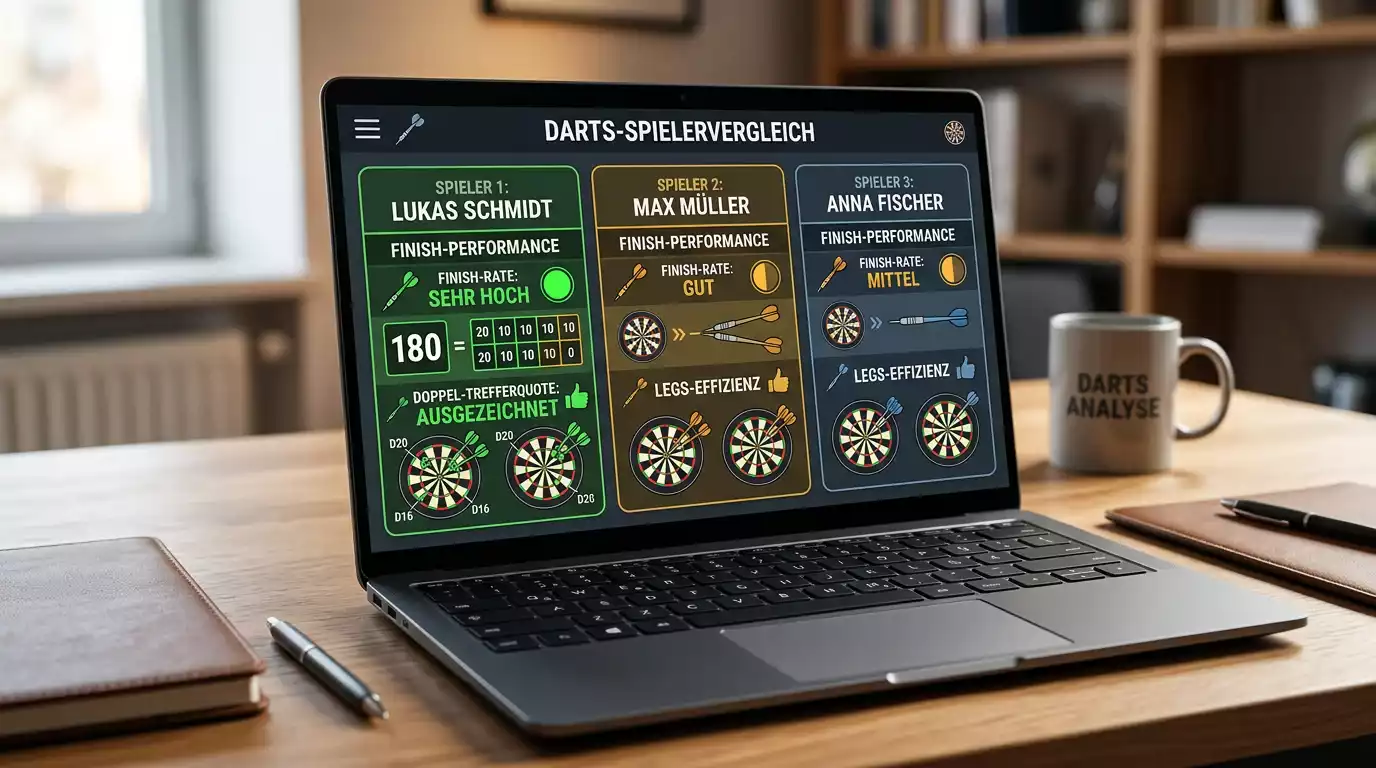 Finish-Rate und Doppelfeld-Erfolg bei der Darts WM